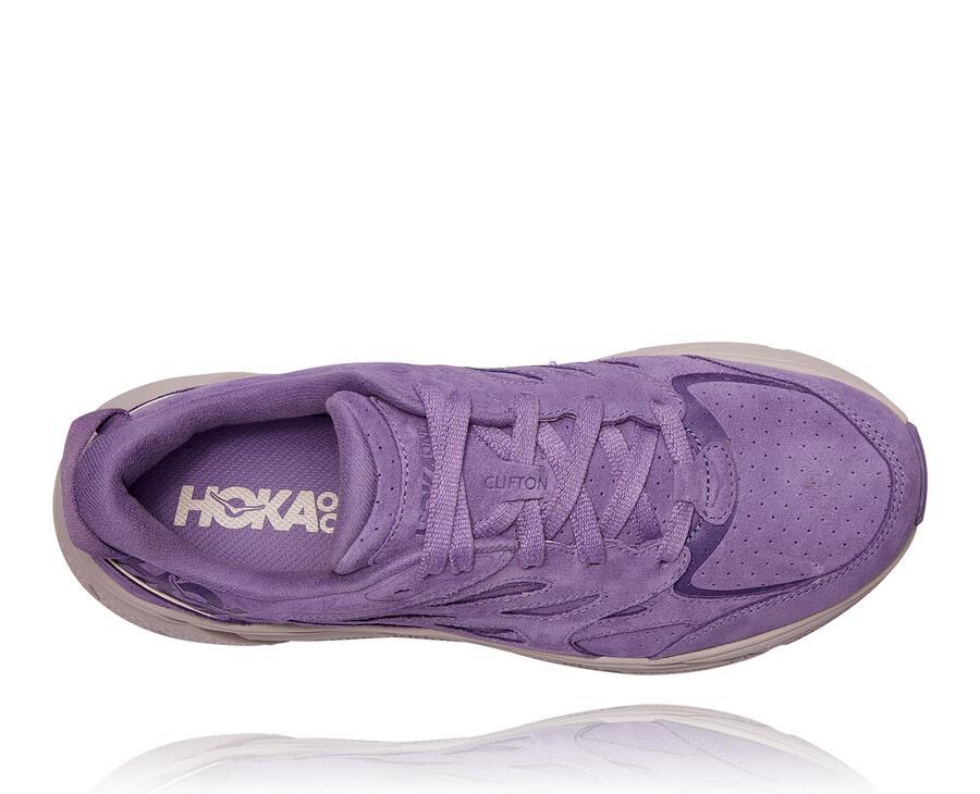 Hoka One One Walking Shoes Mens Purple - Clifton L Suede - 53286GNTV